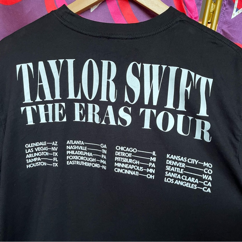 Taylor Swift The Eras Tour Black Long Sleeve Shirt Graphic Collage 2023 Photos - Picture 6 of 9